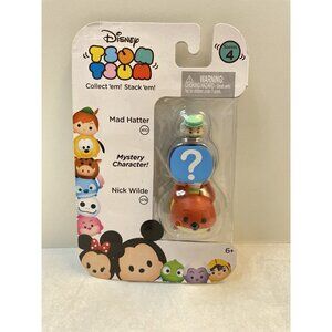 Disney TsumTsum 3 Pk. Series 4 Figures: Mad Hatter,Mystery ,Nick Wilde (#8824)